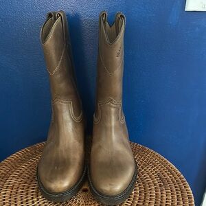 Unisex BUTTERO Italian Made Brown Leather Pull On Boots Sz 37 W 6.5 Men 5